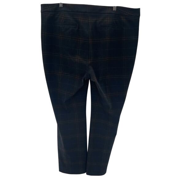 NYDJ Plaid Tartan Slim Straight Ponte Trouser Pants Lift x Tuck Tech Size 18 - Picture 5 of 9